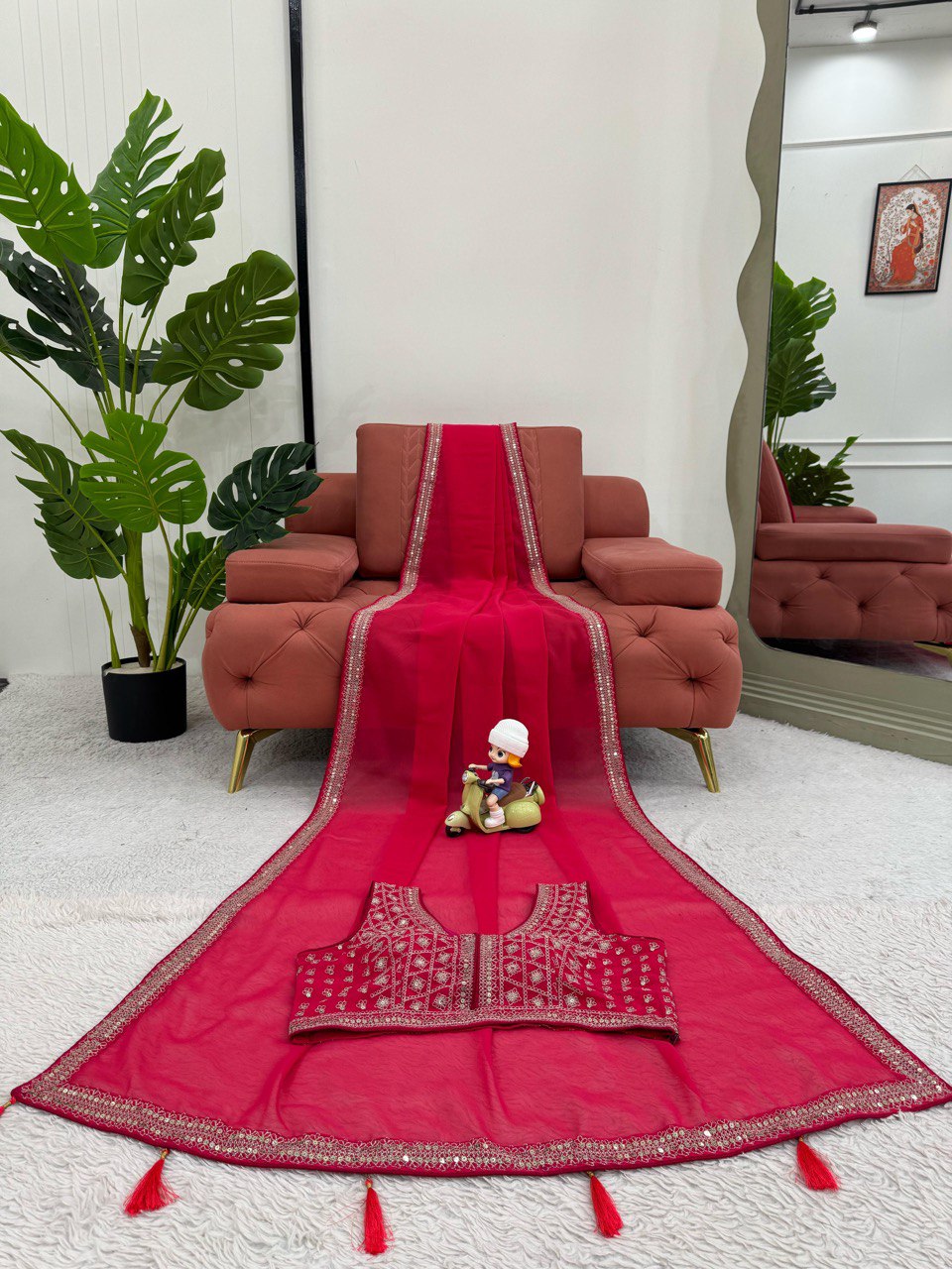 Looking some one for this same colour beautiful Designer Saree